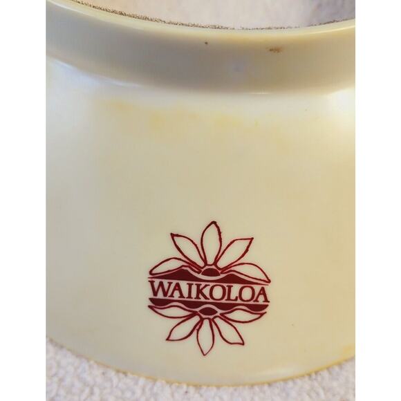 VTG 80s WAIKOLOA HAWAII Big Island ONE SIZE GOLF SUN VISOR Hat Hard Plastic Logo - Picture 3 of 7